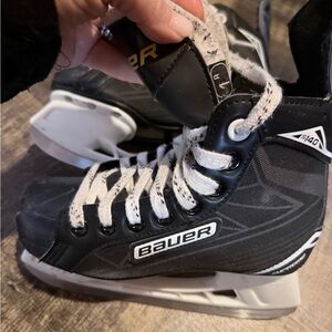 Bauer Black and White Kids Hockey Skates